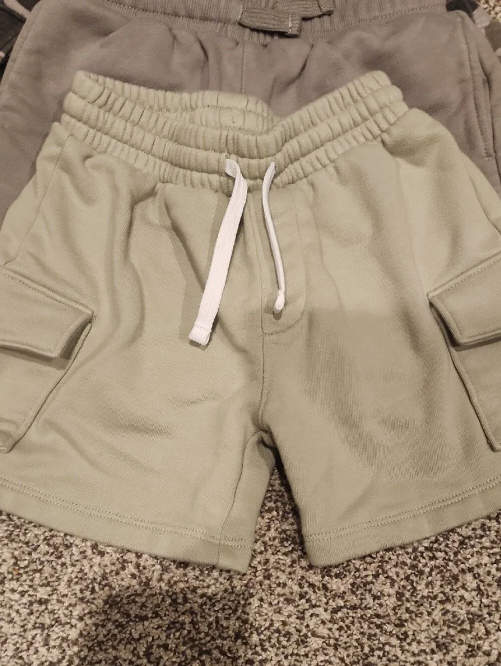 Little Bipsy Cargo Drawstring Shorts Set - Sage Green, Gray, Camouflage